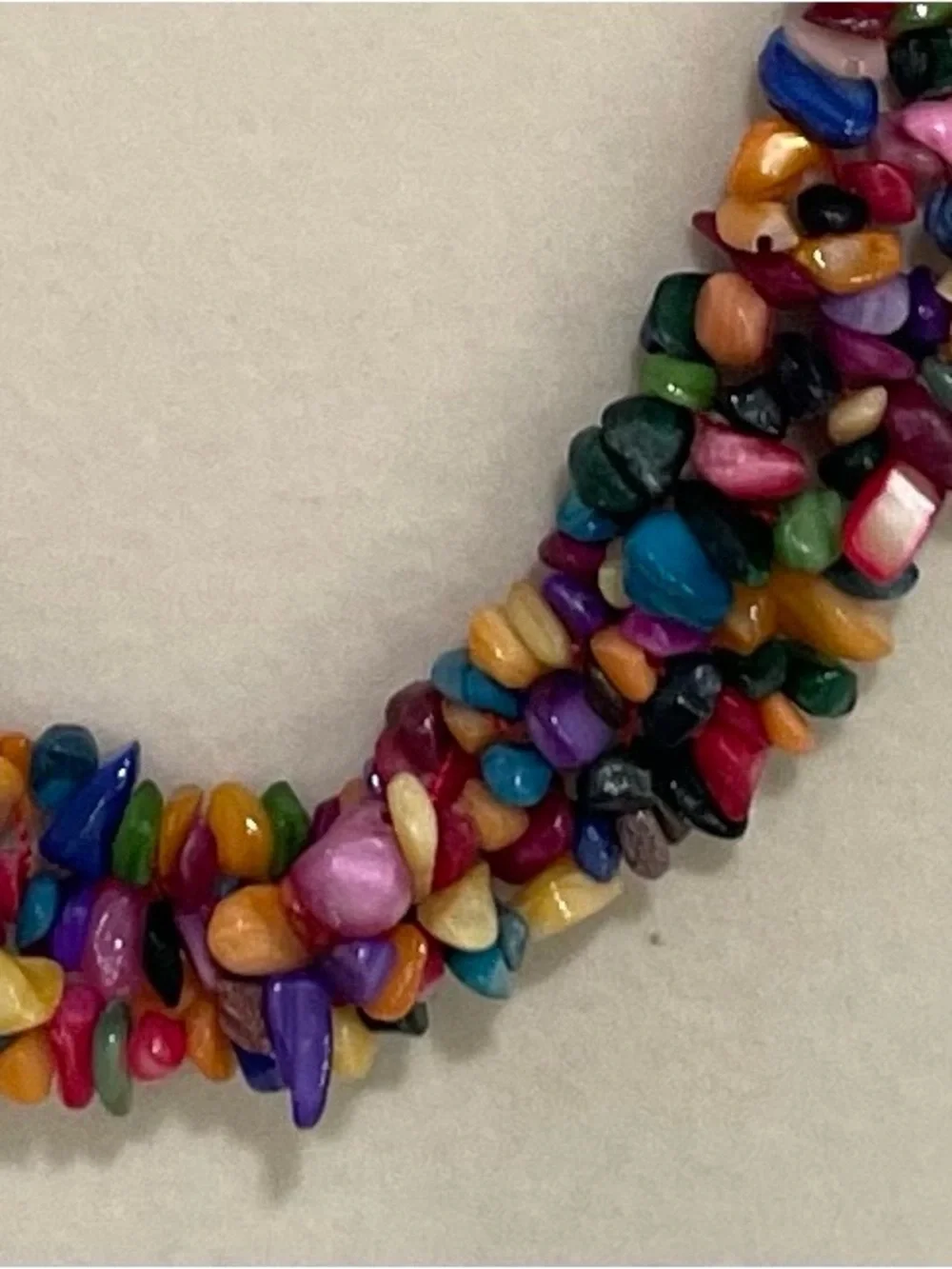 Colorful Stone Necklace Beach Jewelry Vacation Boho Festival Summer Statement